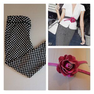 Seventh Ave blk /wht polka dot pants